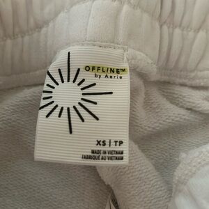 White aerie offline sweatpants